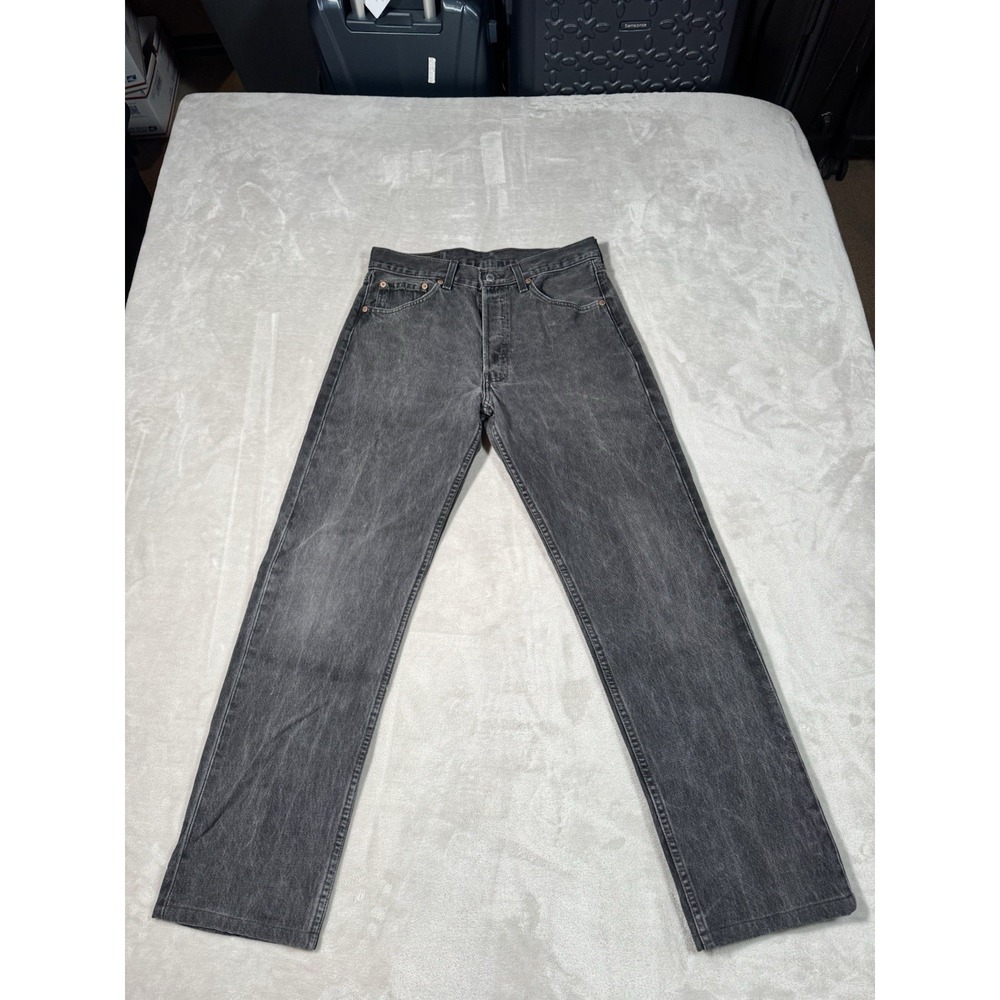 Vintage 90s Levis 501xx Jeans (Fit 30x31) Black Button Fly MADE IN USA